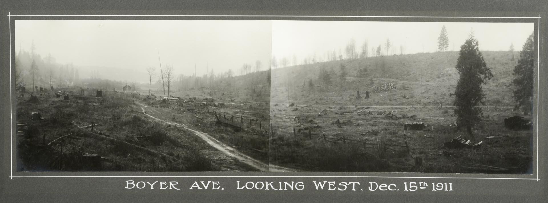 Image of View west on Boyer Avenue, Seattle, December 15, 1911